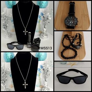 Men Necklace Sets With Sunglasses (MSS14)